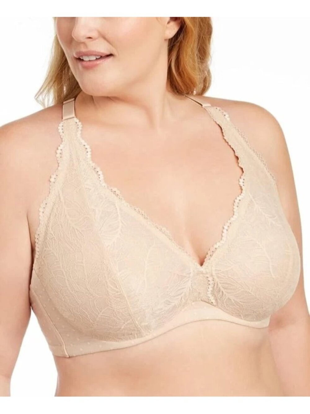 INC Intimates Beige Lace Everyday Bralette Plus Size: 2X